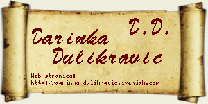 Darinka Dulikravić vizit kartica